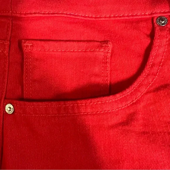 CHICO’S JEANS, Sz 2.5 / 14 / Lrg, Red So Slimming Girlfriend Slim Leg Ankle Crop - Picture 5 of 15